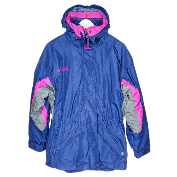 Columbia Long's Peak Retro Fleece Ski Snow Winter Jacket Violet Pink Vintage 80s - Picture 3 of 16
